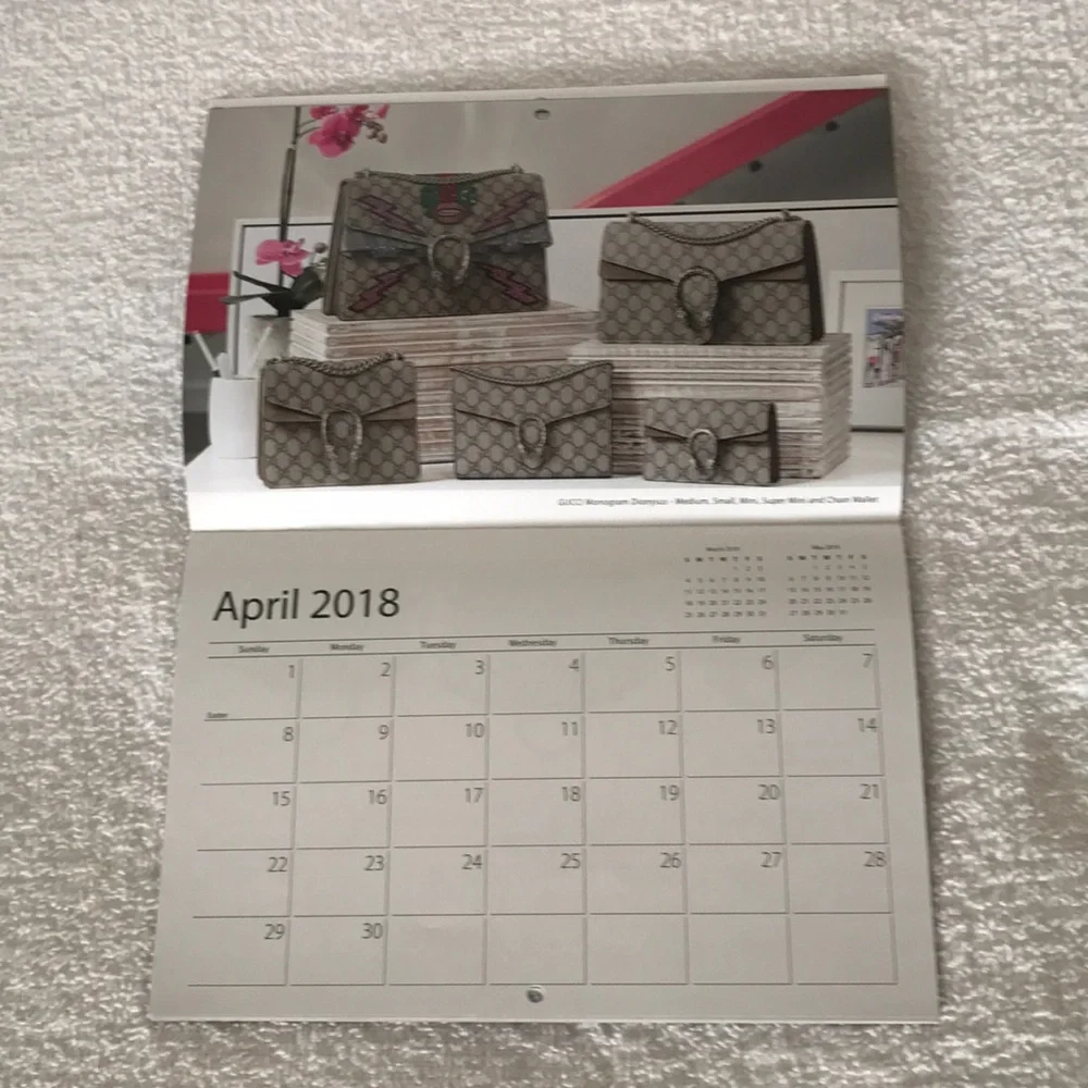 Fashionphile 2018 Monthly Calendar